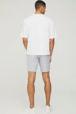 Tailored Marl Slim Fit Shorts | BoohooMAN UK