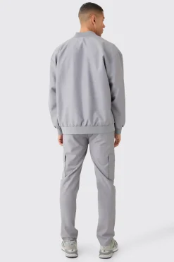 Tailored Oversized Bomber Jacket | BoohooMAN UK
