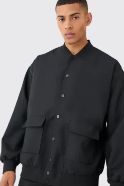 Tailored Oversized Bomber Smart Set | BoohooMAN UK