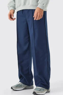 Tailored Pintuck Wide Leg Joggers | BoohooMAN UK