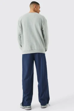 Tailored Pintuck Wide Leg Joggers | BoohooMAN UK