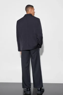 Tailored Pleat Front Wide Leg Trousers | BoohooMAN UK