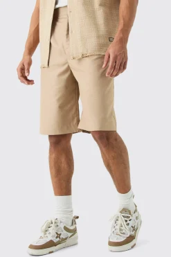 Tailored Pleated Front Jorts | BoohooMAN UK