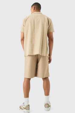Tailored Pleated Front Jorts | BoohooMAN UK