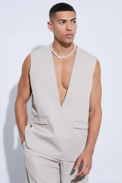 Tailored Pull Over Waistcoat | BoohooMAN UK