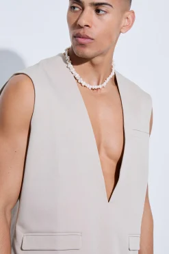 Tailored Pull Over Waistcoat | BoohooMAN UK