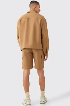 Tailored Regular Fit Pocket Front Zip Up Harrington Smart Set | BoohooMAN UK