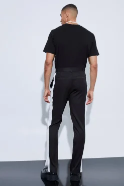 Tailored Sports Stripe Split Hem Trousers | BoohooMAN UK
