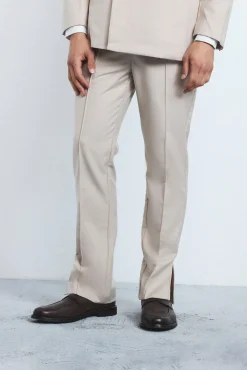 Tailored Straight Fit Trousers | BoohooMAN UK