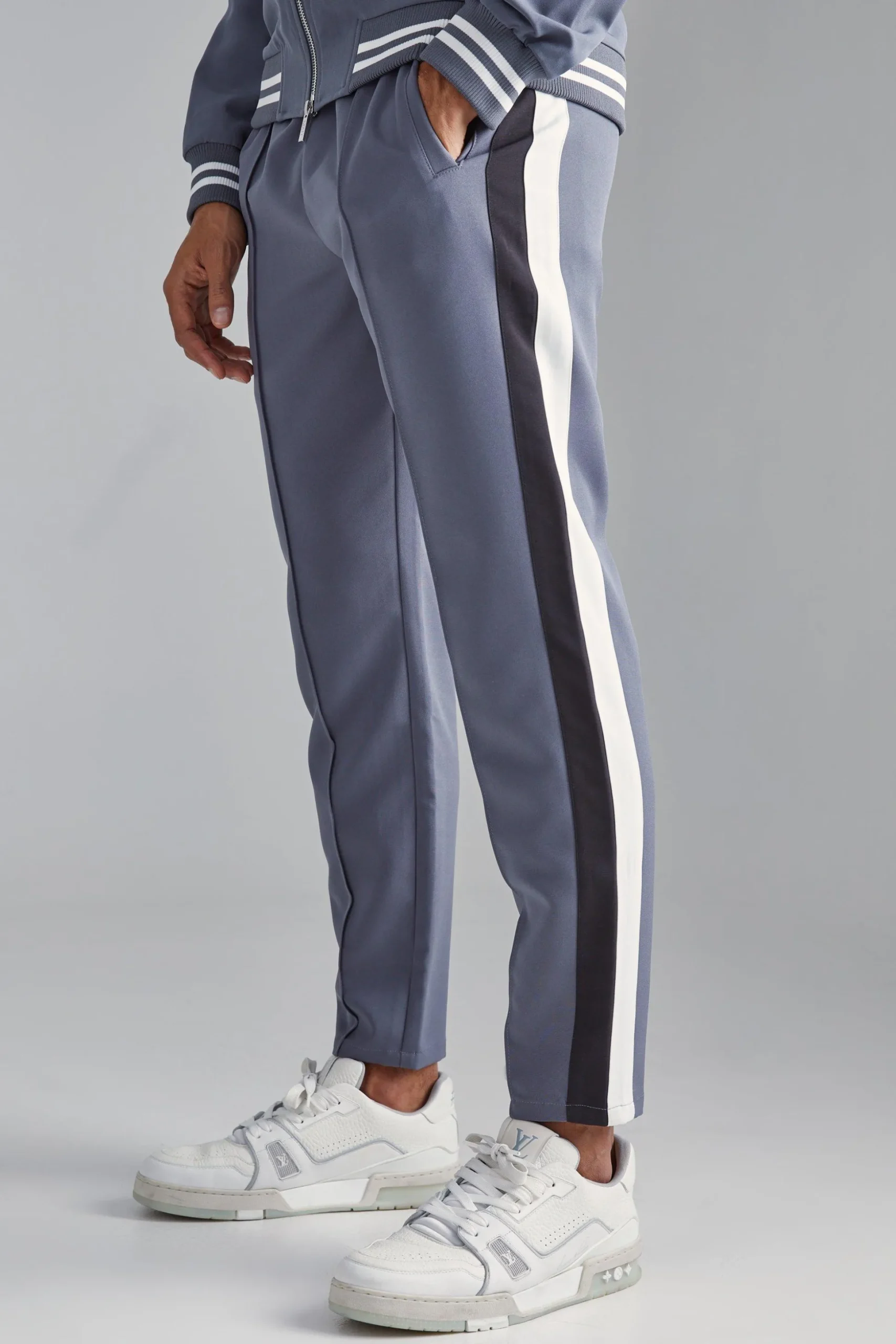 Tailored Varsity Trouser | BoohooMAN UK