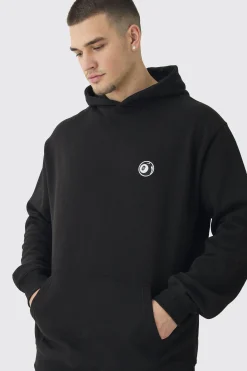 Tall 8 Ball Embroidered Hoodie | BoohooMAN UK