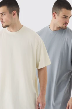 Tall 2 Pack Oversized T-shirt | BoohooMAN UK