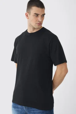 Tall Angel Wing Rhinestone Printed T-Shirt In Black | BoohooMAN UK