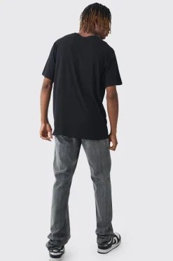 Tall Attack On Titan Anime Printed Licensed T-shirt In Black | BoohooMAN UK
