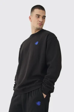 Tall B Embroidered Sweat Tracksuit | BoohooMAN UK
