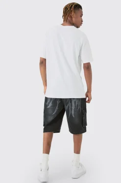 Tall B Graphic T-shirt In White | BoohooMAN UK