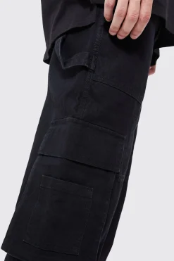 Tall Baggy Fit Cargo Jeans | BoohooMAN UK