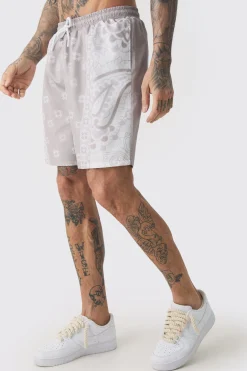 Tall Bandanna Printed Swim Shorts | BoohooMAN UK