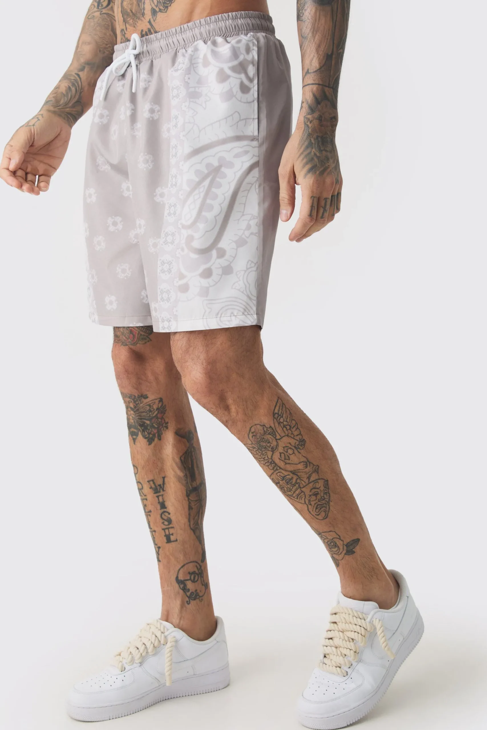 Tall Bandanna Printed Swim Shorts | BoohooMAN UK