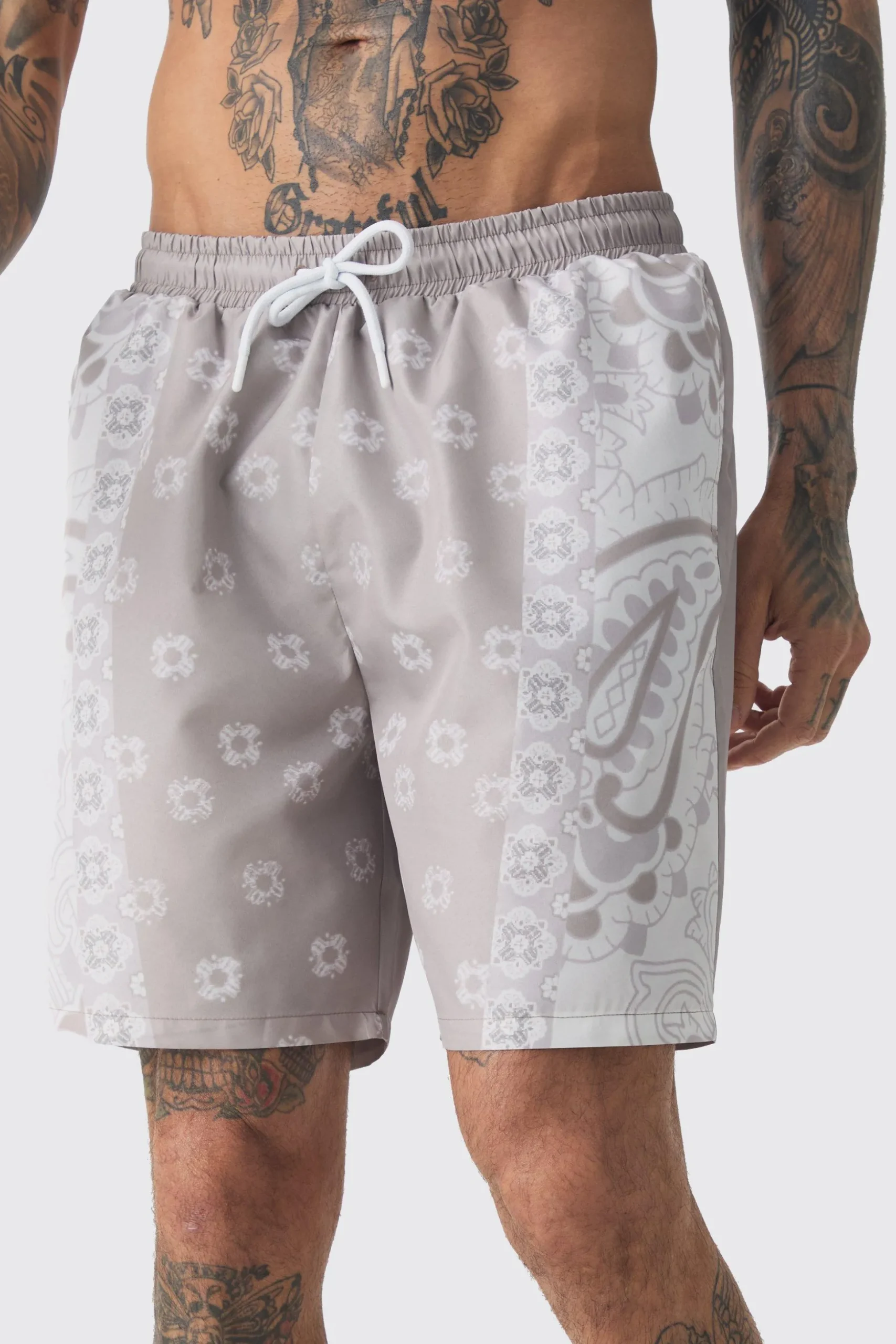 Tall Bandanna Printed Swim Shorts | BoohooMAN UK