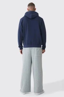 Tall Basic Hoodie In Navy | BoohooMAN UK