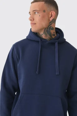 Tall Basic Hoodie In Navy | BoohooMAN UK