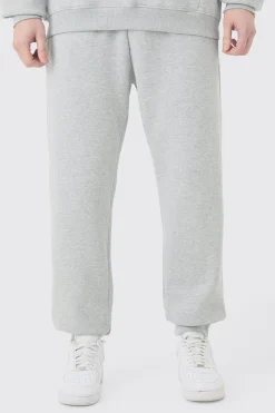 Tall Basic Jogger In Grey Marl | BoohooMAN UK