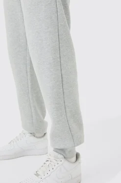 Tall Basic Jogger In Grey Marl | BoohooMAN UK