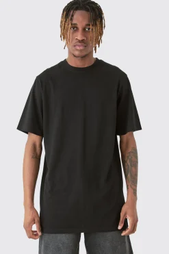 Tall Basic Longline Crew Neck T-shirt | BoohooMAN UK