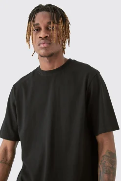 Tall Basic Longline Crew Neck T-shirt | BoohooMAN UK