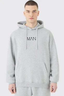 Tall Basic Man Dash Hoodie In Grey Marl | BoohooMAN UK