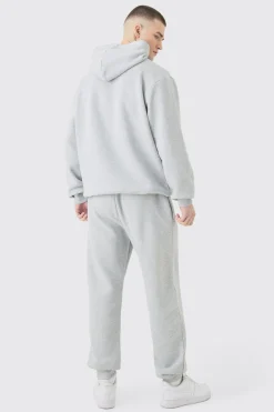 Tall Basic Man Dash Hoodie In Grey Marl | BoohooMAN UK