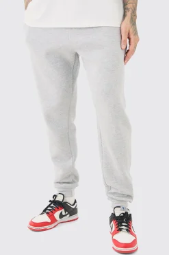 Tall Basic Skinny Fit Jogger In Grey Marl | BoohooMAN UK