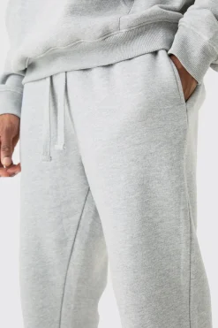 Tall Basic Slim Fit Jogger In Grey Marl | BoohooMAN UK