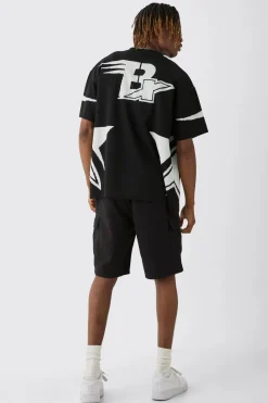 Tall Boxy Fit Knitted Moto Shirt | BoohooMAN UK