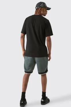 Tall Boxy Limited Basketball Tee & Short Set | BoohooMAN UK