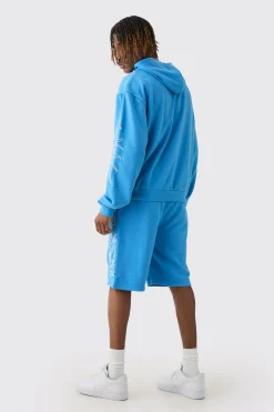 Tall Boxy Oversized Embroidery Hoodie | BoohooMAN UK