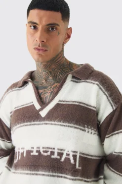 Tall Brushed Knit Official Football Top | BoohooMAN UK