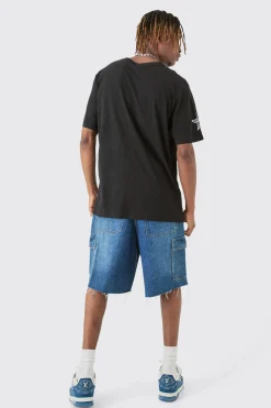 Tall Car Moto T-shirt In Black | BoohooMAN UK