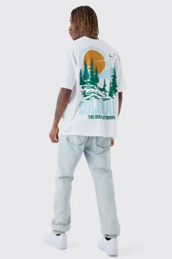 Tall Colorado Back Printed Oversized T-Shirt | BoohooMAN UK