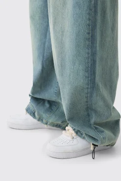 Tall Denim Parachute Jean | BoohooMAN UK