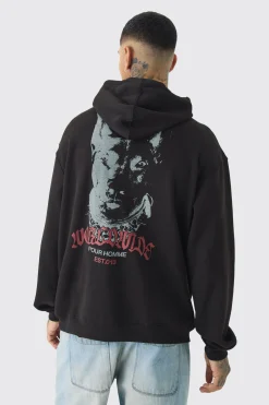 Tall Doberman Graphic Back Print Oversized Hoodie | BoohooMAN UK