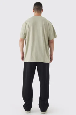 Tall Double Waistband Baggy Fit Jersey Bottoms In Black | BoohooMAN UK