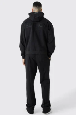 Tall EDITION Oversized Heavyweight Zip Thru Hoodie | BoohooMAN UK