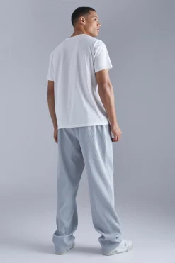 Tall Elastic Waist Relaxed Fit Pleated Trouser | BoohooMAN UK