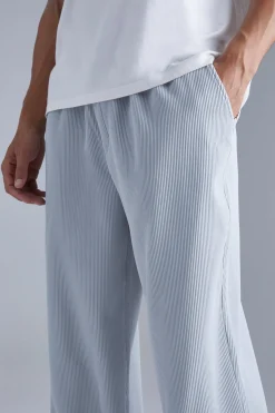 Tall Elastic Waist Relaxed Fit Pleated Trouser | BoohooMAN UK