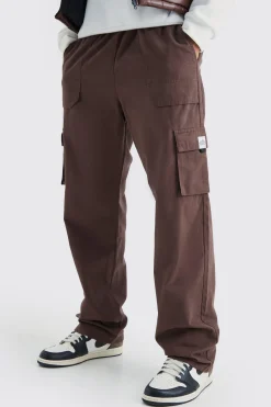 Tall Elastic Waist Relaxed Fit Buckle Cargo Jogger | BoohooMAN UK