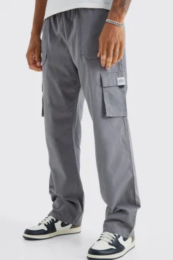 Tall Elastic Waist Relaxed Fit Buckle Cargo Jogger | BoohooMAN UK