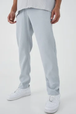 Tall Elastic Waist Tapered Fit Pleated Trouser | BoohooMAN UK