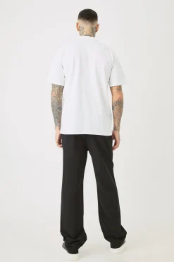 Tall Elasticated Lightweight Technical Stretch Relaxed Fit Pintuck Trousers | BoohooMAN UK